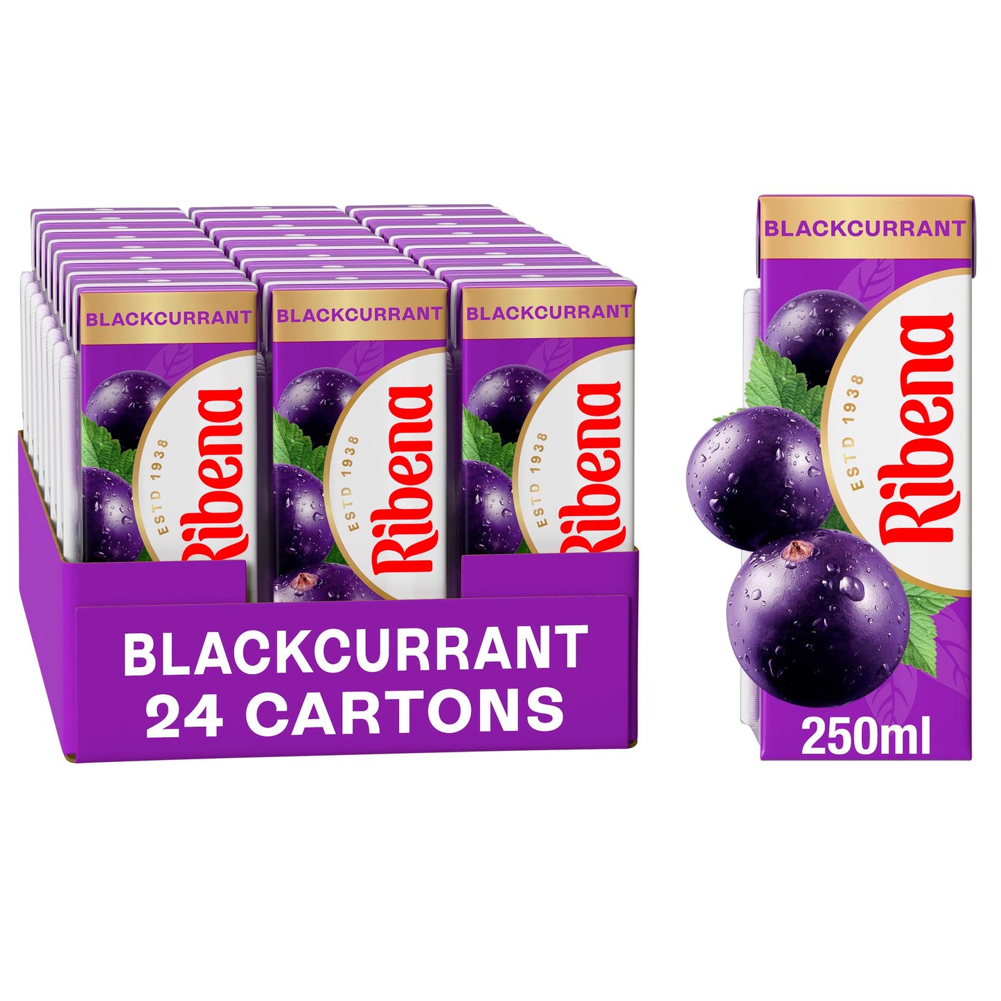 Ribena Blackcurrant Squash 1.5L – Real British Blackcurrants | Rich in Vitamin C | No Artificial Colours or Flavours | 100% Recycled Plastic Bottle