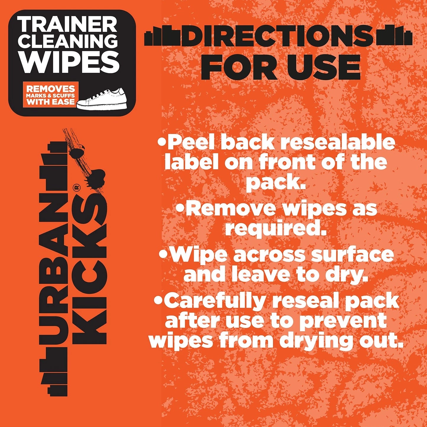 Urban Kicks Plastic Free Wipe For Trainers Clean & Protect Wipes 30Pk