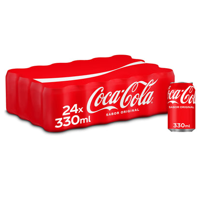 Coca-Cola Original Taste Soft Drink Cans, 24 x 330 mL