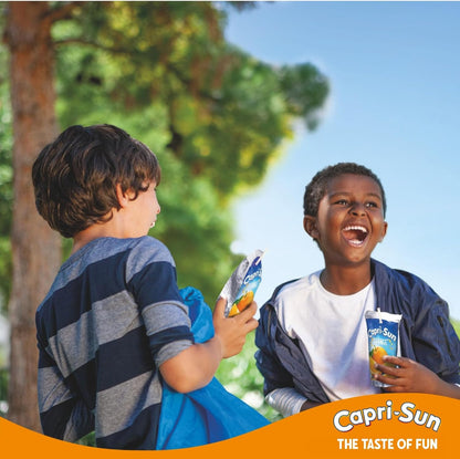 Capri-Sun Orange Kids' Juice Drink (8 x 200ml) Made with Real Fruit Juice - No Artificial Ingredients - Vegan, Gluten Free,packaging may vary