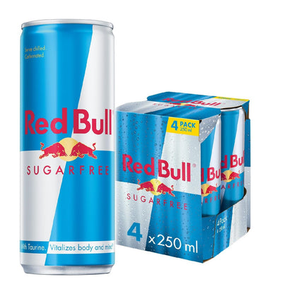 Red Bull Energy Drink Sugar Free, 250 ml (Pack of 12)