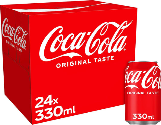 Coca-Cola Original Taste Soft Drink Cans, 24 x 330 mL